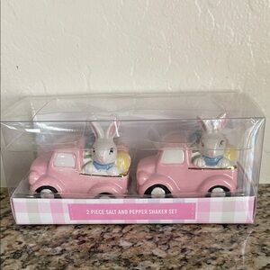 Easter Bunnies in Trucks Salt & Pepper Set